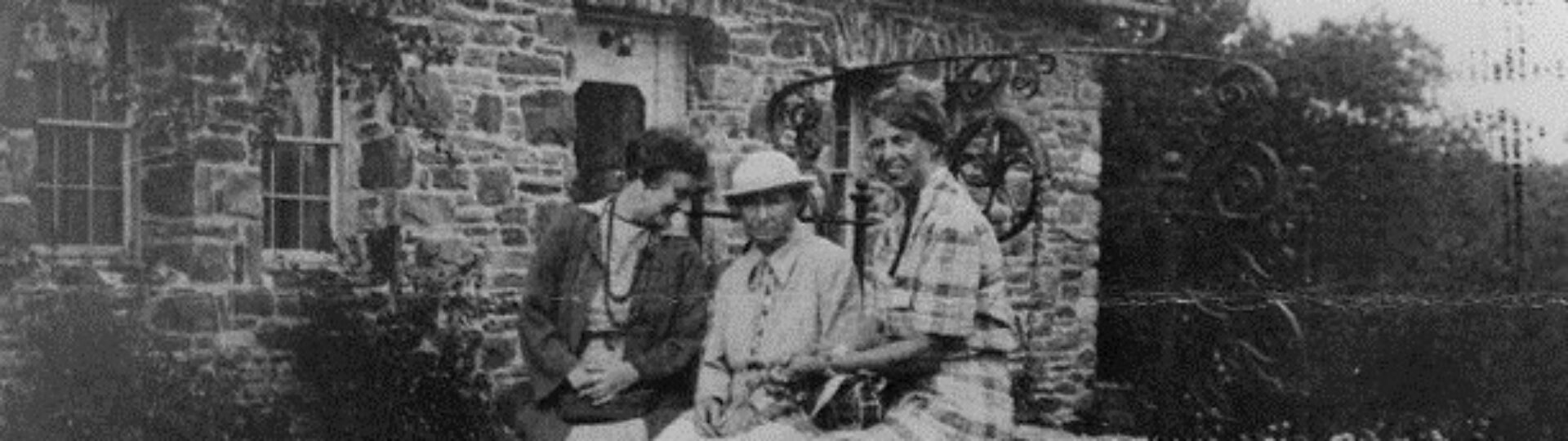 1920 --- Future first lady Eleanor Roosevelt (right) at Westbrook, Connecticut, with personal aide Malvina Thompson and attorney Elizabeth Read at Salt Meadow. Image by CORBIS