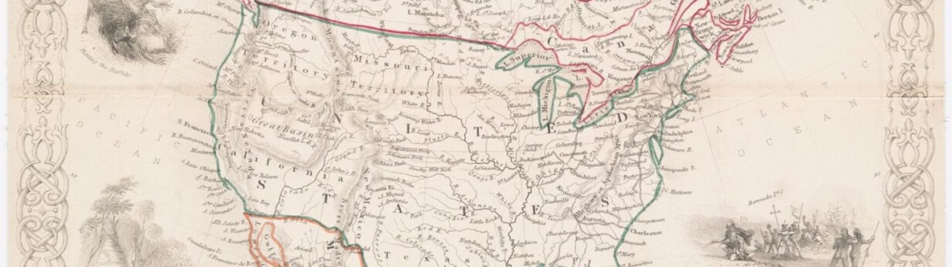 historical map north america